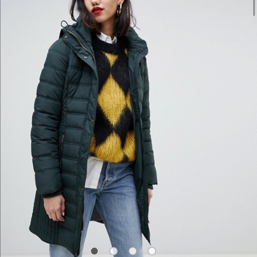 Women’s green puffer coat